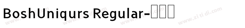 BoshUniqurs Regular字体转换